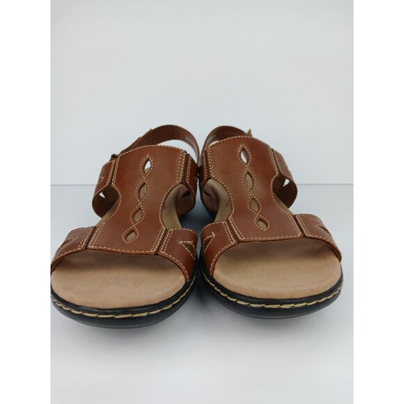 Clark's Collection Leisa Lakelyn Flat Sandal Brown Leather Women’s Size US 11 - Picture 5 of 16